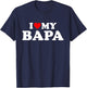 I Love My Bapa Design: Toddler, Boy, Girl, Youth, Baby T-Shirt - T-Shirt | Navy