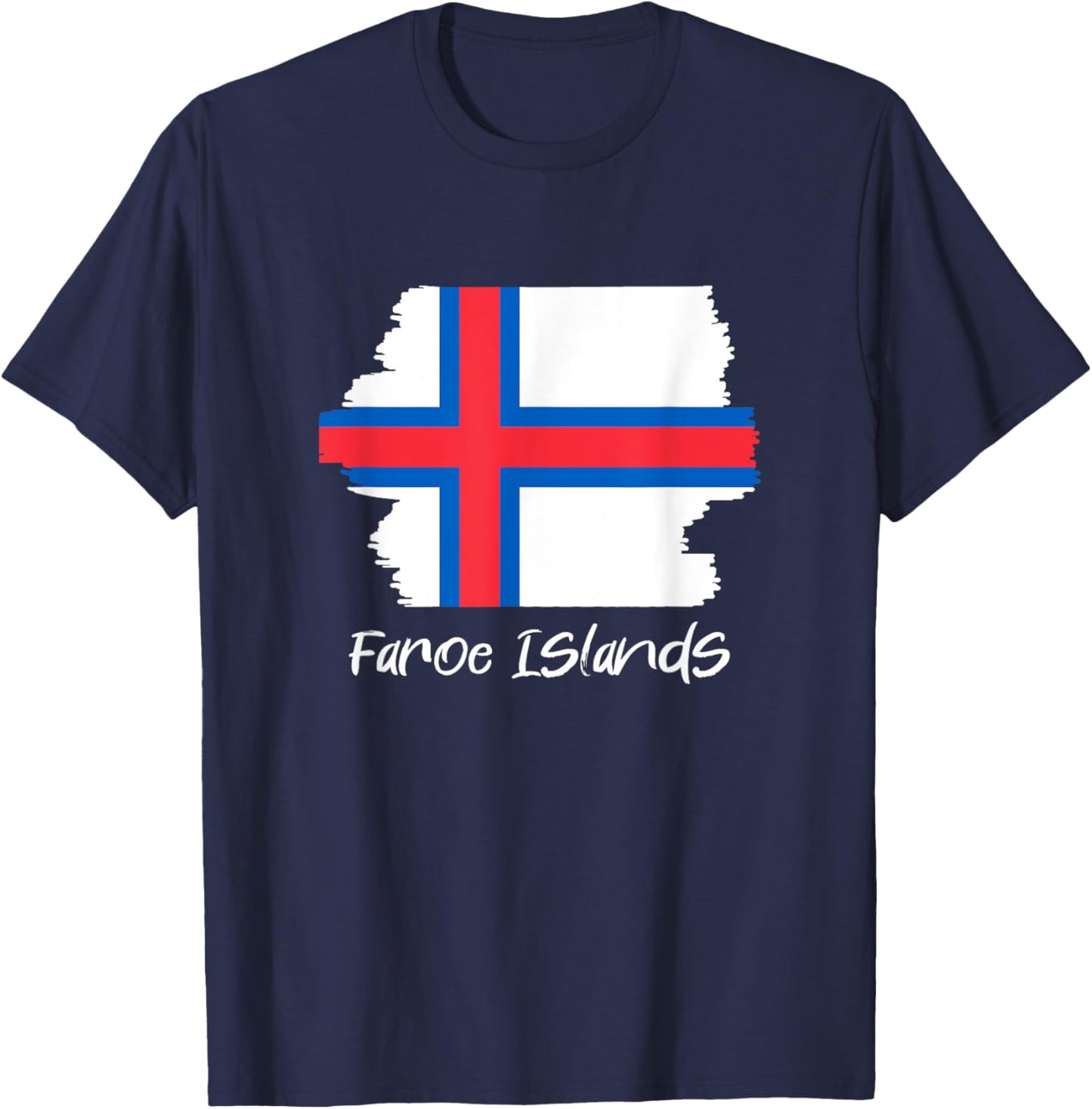 Färöische Flagge Färöer-Inseln Färöer T-Shirt - T-Shirt | Navy