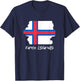 Färöische Flagge Färöer-Inseln Färöer T-Shirt - T-Shirt | Navy