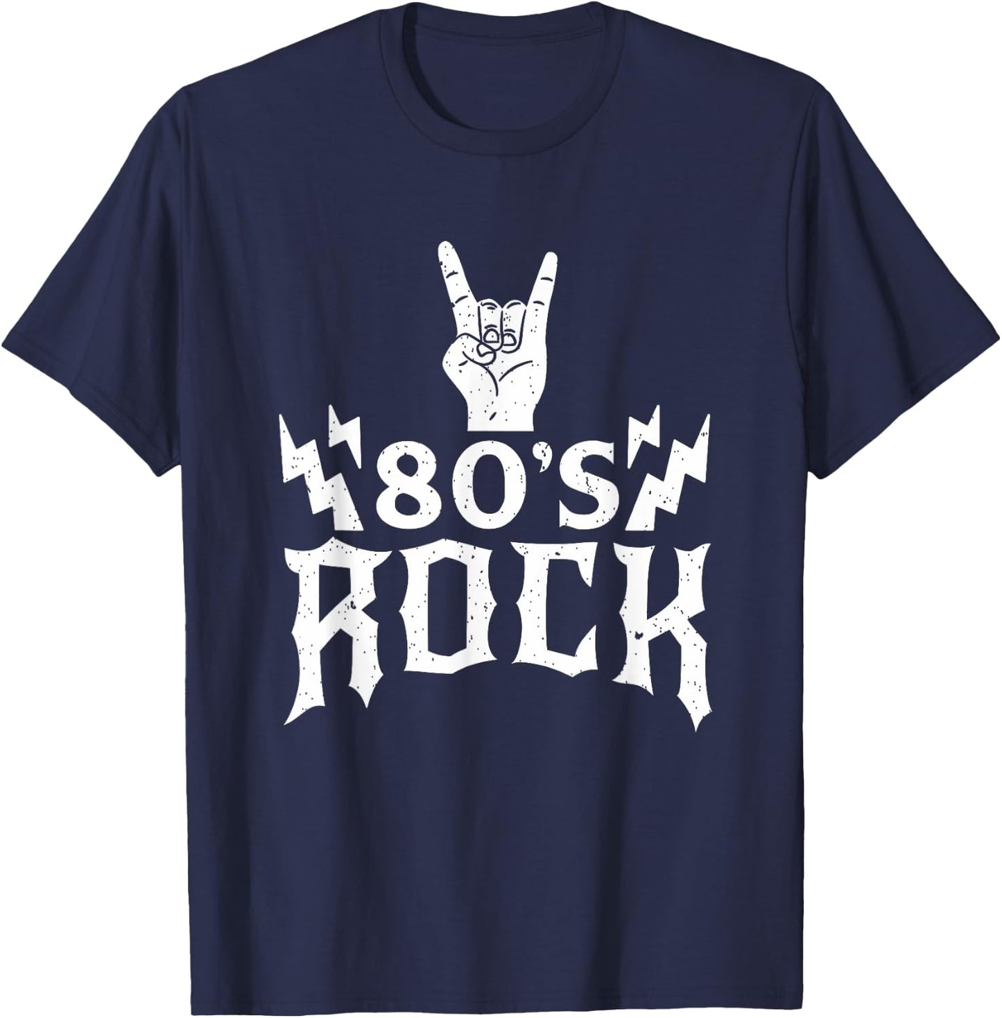 Retro 80s Rocker Classic Rock Band Matching Band Costumes T-Shirt - T-Shirt | Navy