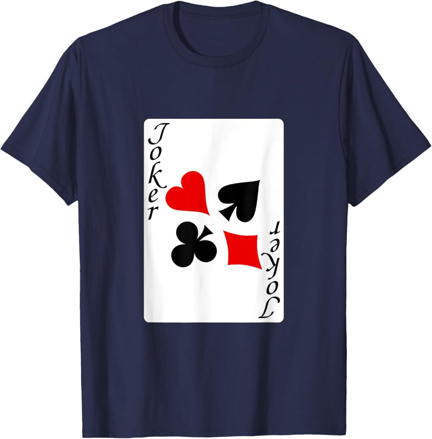 funny halloween shirt 2025 Joker Playing Card Costume fun T-Shirt - T-Shirt | Navy