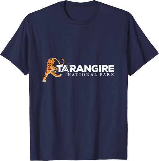 Africa Safari Lion Tarangire National Park Tanzania T-Shirt - T-Shirt | Navy