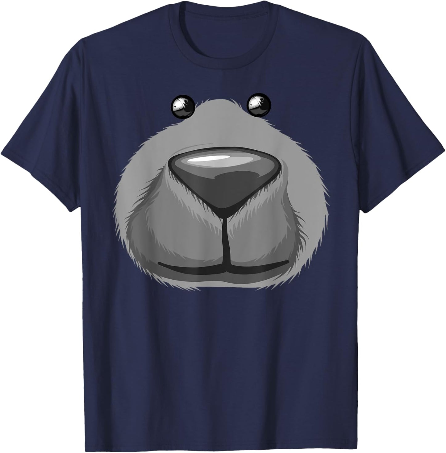Cute Bear Face Costume Funny Halloween Teddy DIY Gift T-Shirt - T-Shirt | Navy