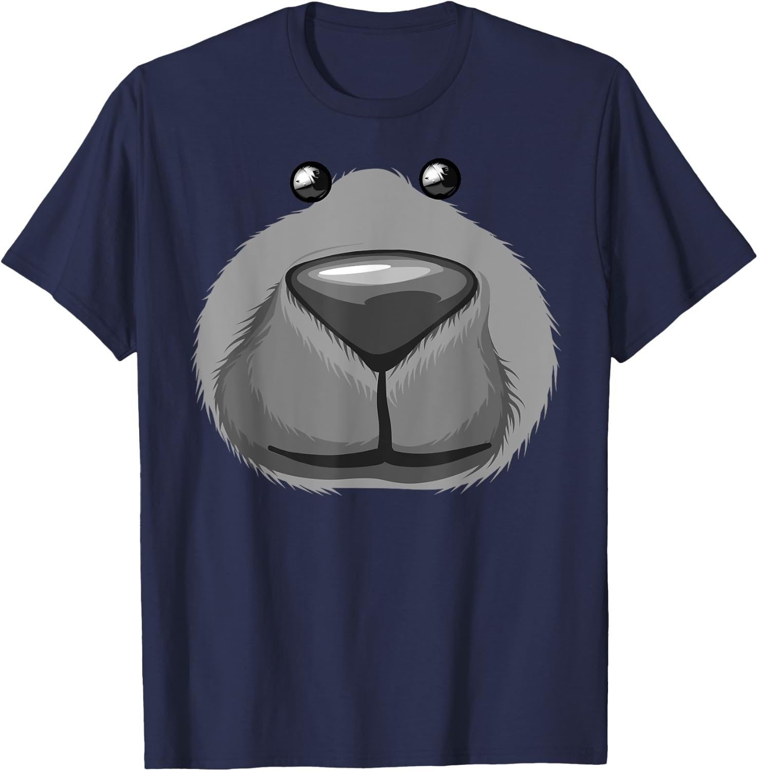 Cute Bear Face Costume Funny Halloween Teddy DIY Gift T-Shirt - T-Shirt | Navy
