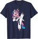 Kicking Unicorn Martial Art Cute Karate Taekwondo Girls Gift T-Shirt - T-Shirt | Navy