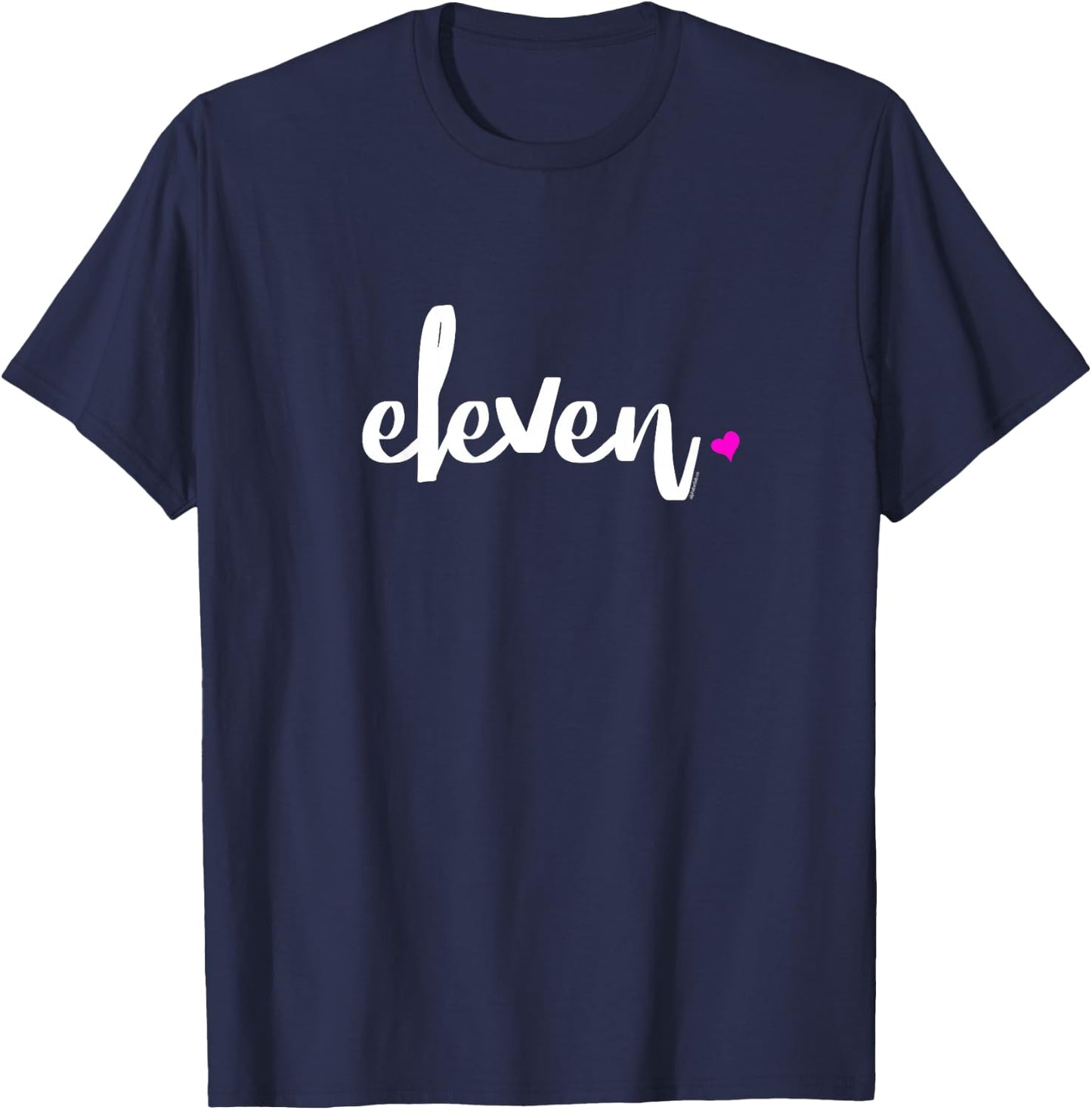 11th Birthday Shirt Girl 11 Year | Age 11 Eleven Party Pink T-Shirt - T-Shirt | Navy