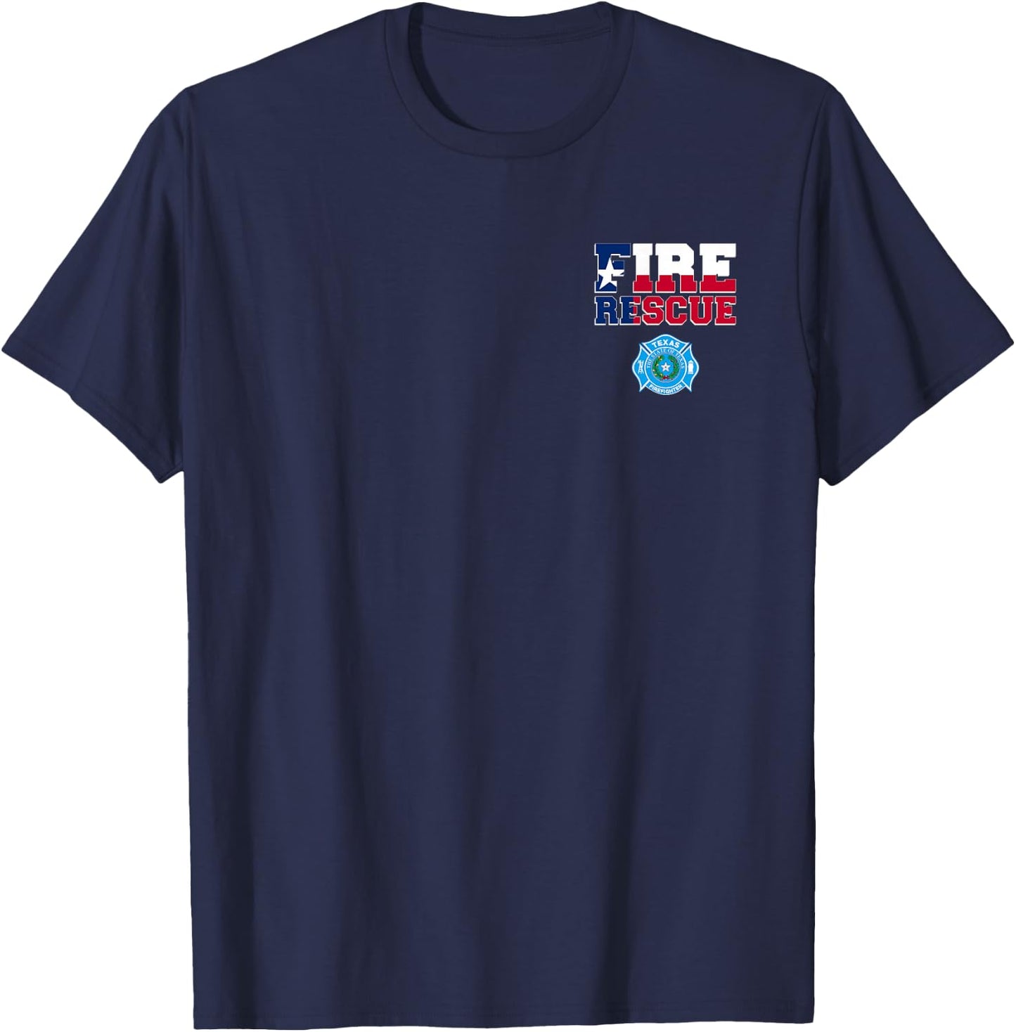 Texas Fire Department Firefighters Firemen T-Shirt - T-Shirt | Navy
