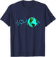 Earth Day Heartbeat Recycling Climate Change Activism Gift T-Shirt - T-Shirt | Navy