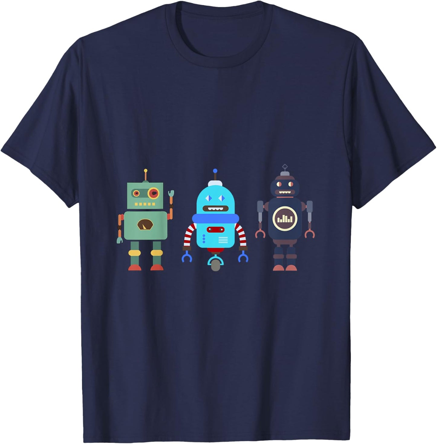 I love Robot Gift All Ages Robotic Kids Girls Boys Robot T-Shirt - T-Shirt | Navy