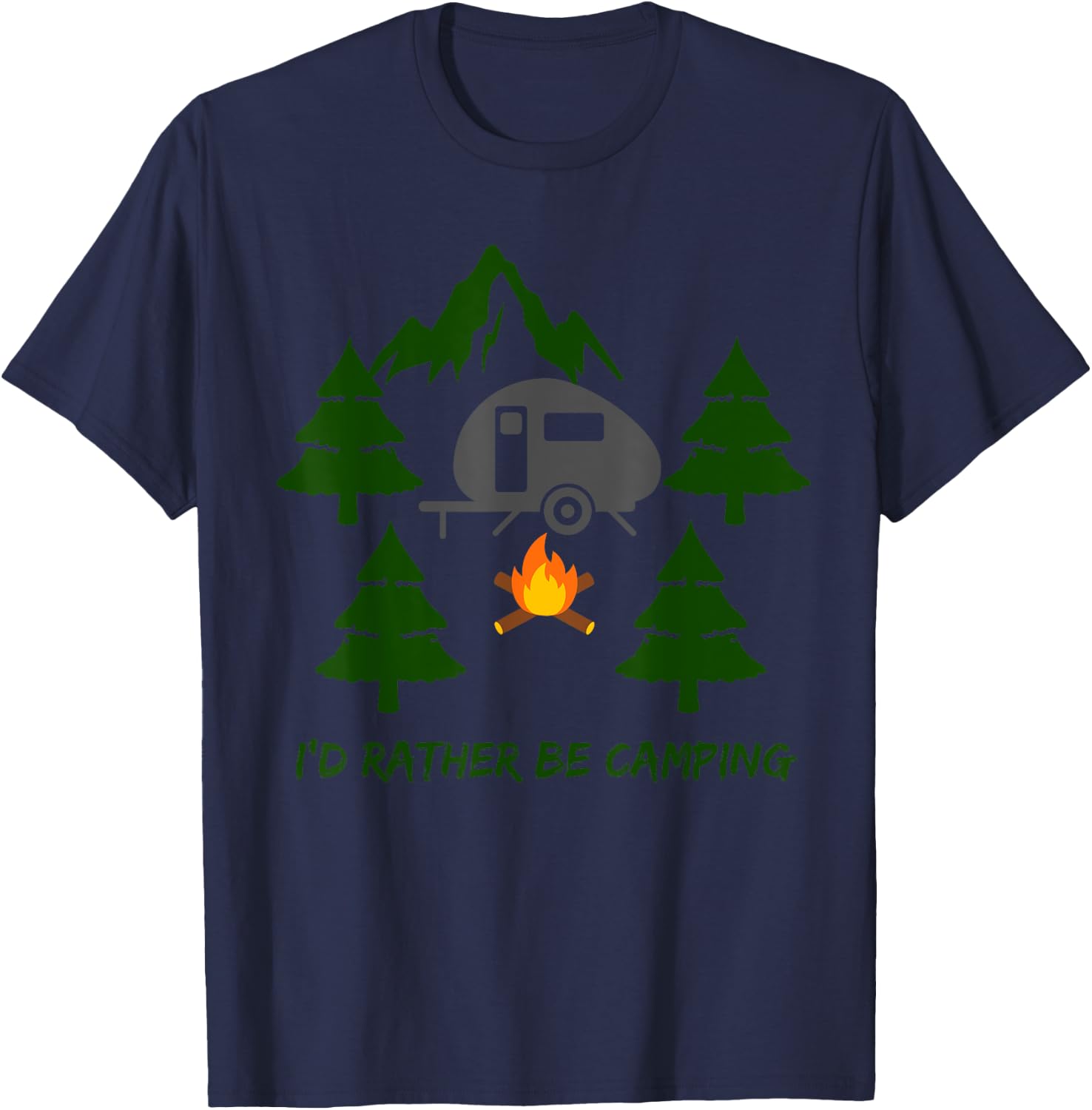 I'd Rather Be Camping T-Shirt - T-Shirt | Navy