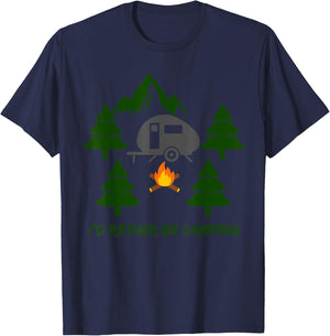 I'd Rather Be Camping T-Shirt - T-Shirt | Navy