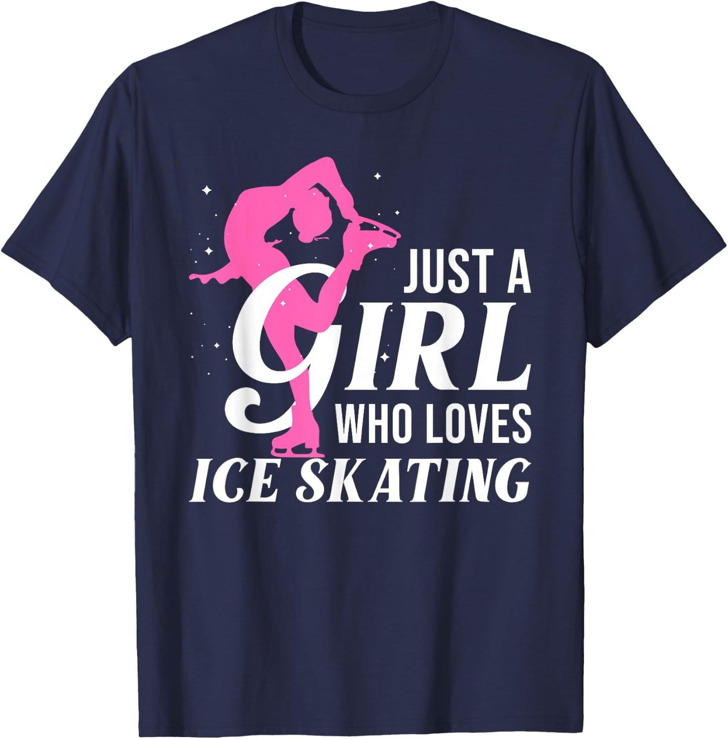 Funny Ice Skating Gift Girls Women Skater Figure Skating T-Shirt - T-Shirt | Navy