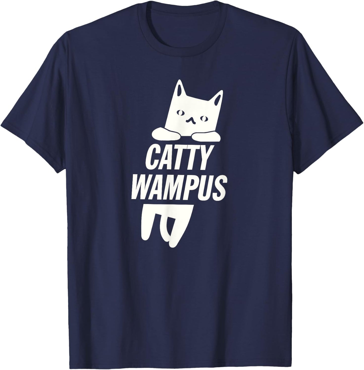 Cattywampus | Funny Saying | Cat Lover Gift Women T-Shirt - T-Shirt | Navy