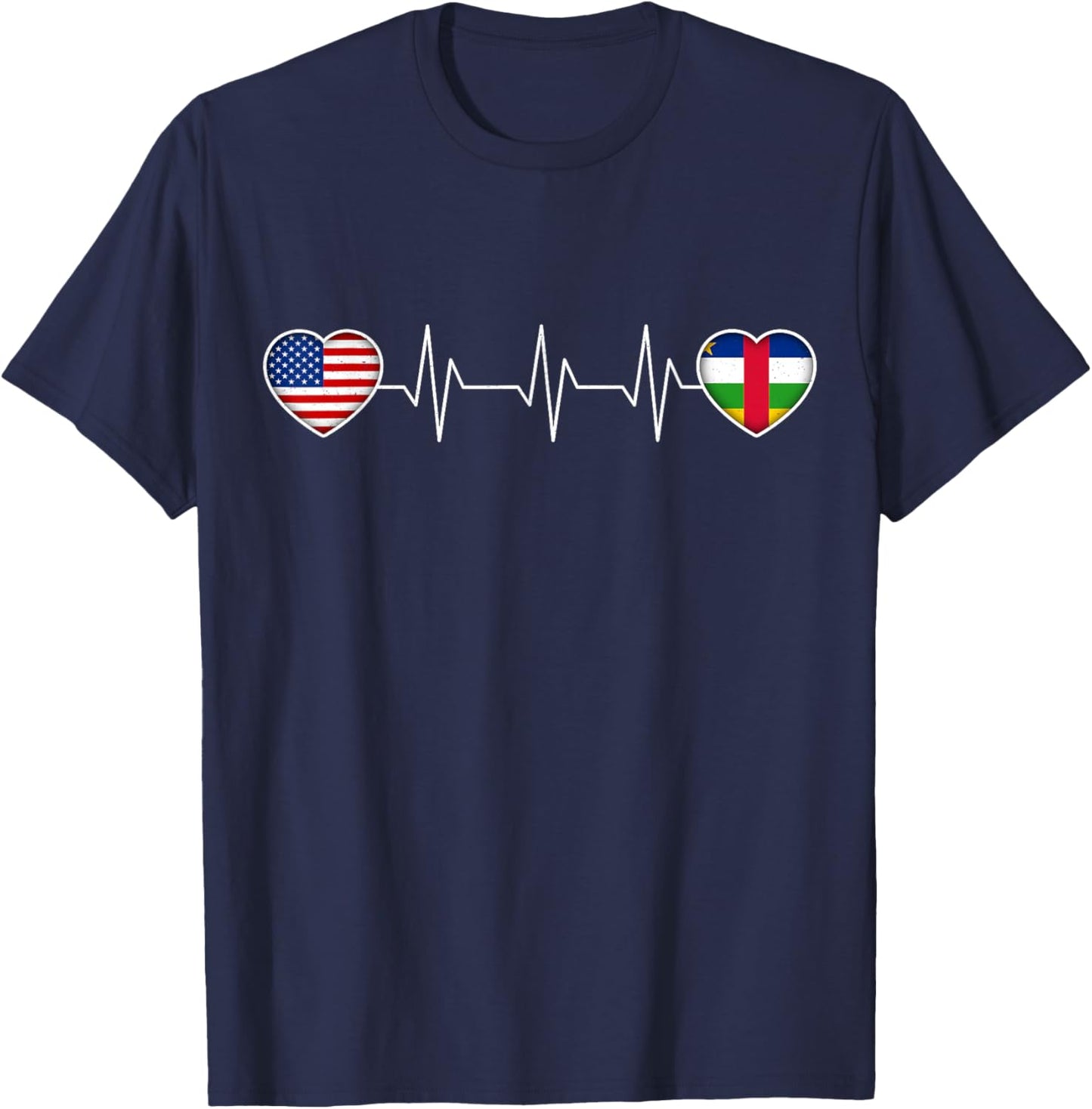 Central African Republic & USA T-Shirt - T-Shirt | Navy