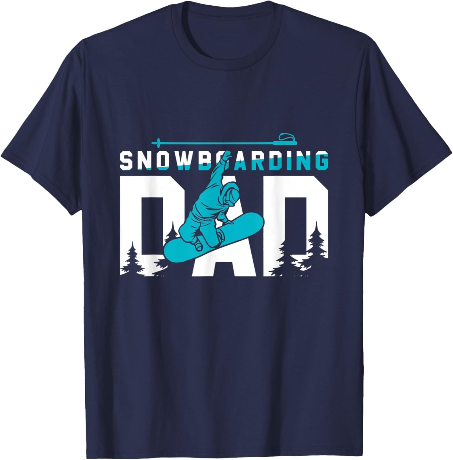 Cool Snowboarding Dad Gift T-Shirt - T-Shirt | Navy