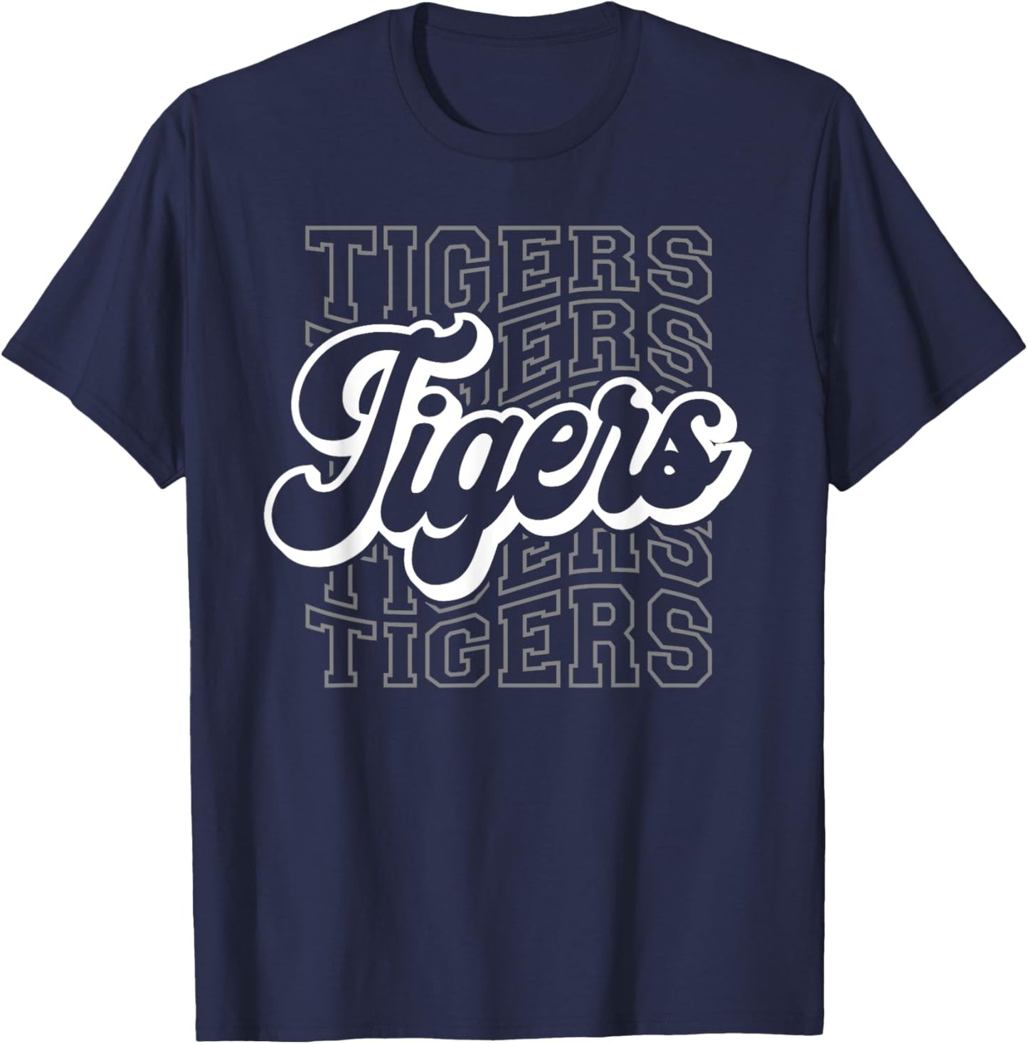 Tigers Sports Mascot - For Tigers Team Football Baseball T-Shirt - T-Shirt | Navy