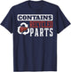 Contains Recycled Parts Liver Transplant Survivor designs T-Shirt - T-Shirt | Navy