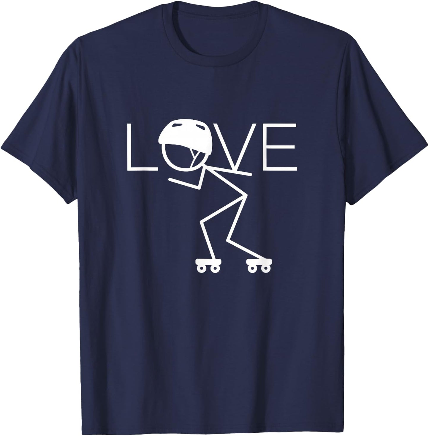 Roller Derby Girls Women Roller Skating Team Gifts Love T-Shirt - T-Shirt | Navy