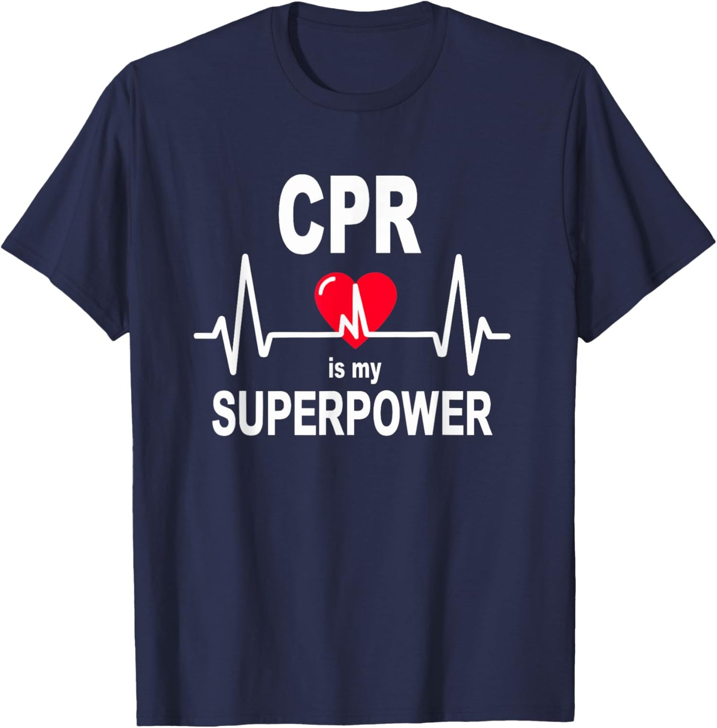 CPR Instructor First Aid Course, Care Emergency Coach T-Shirt - T-Shirt | Navy