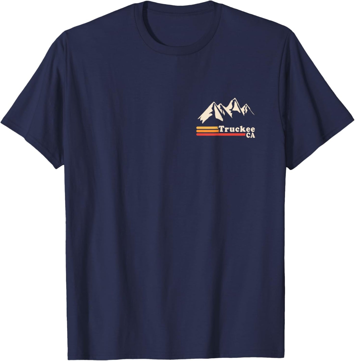 Retro Truckee California Ca Mountains Ski T-Shirt - T-Shirt | Navy