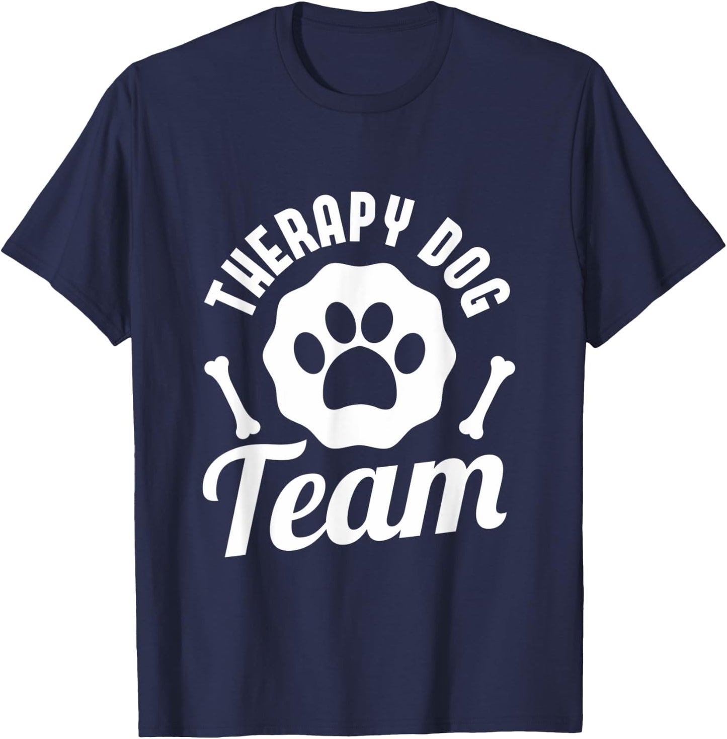 Therapy Dog Team | For Team Visits To School & Library T-Shirt - T-Shirt | Navy