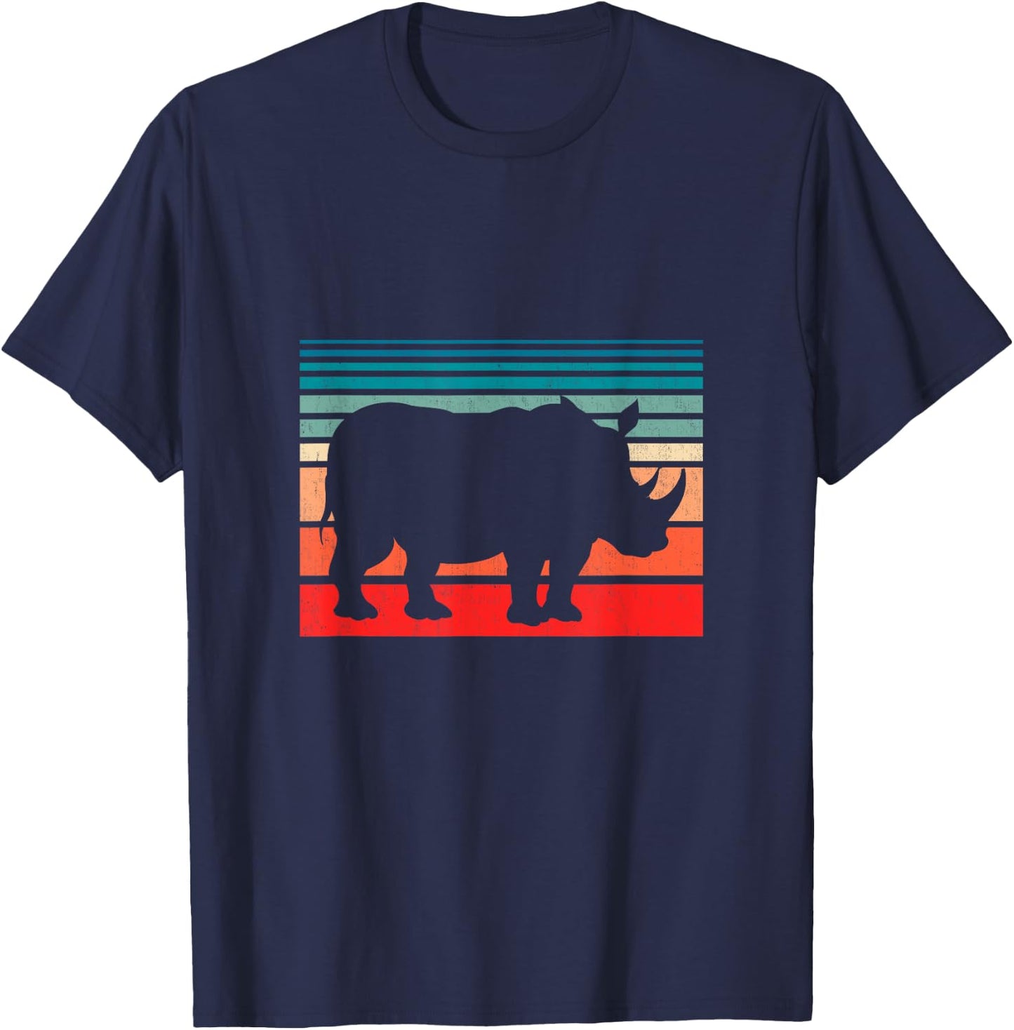 Retro Rhino T-Shirt - T-Shirt | Navy