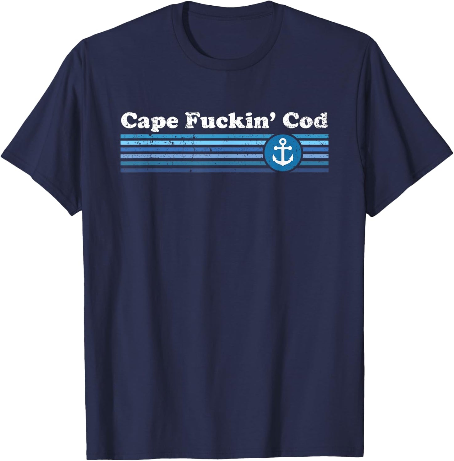 Funny Cape Cod retro vintage throwback t shirt | Gift T-Shirt - T-Shirt | Navy