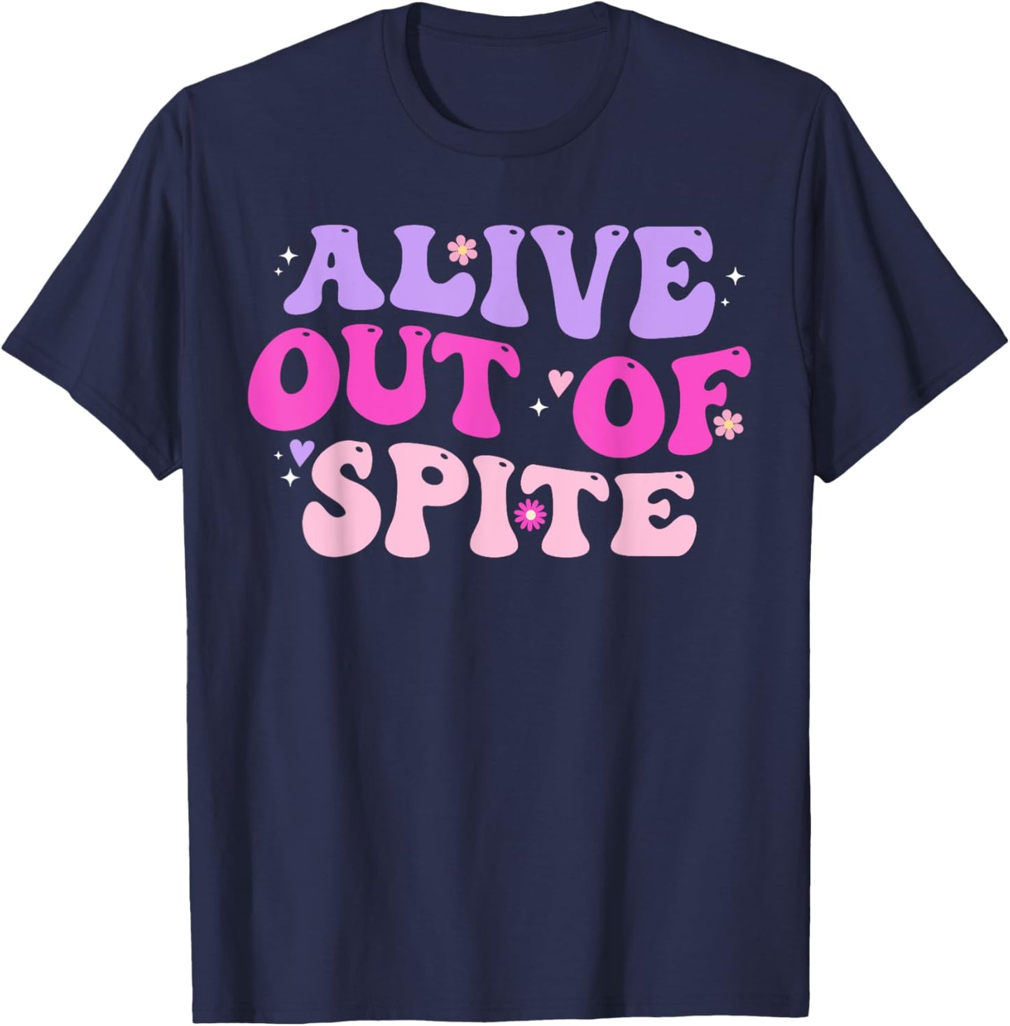 Alive Out Of Spite T-Shirt - T-Shirt | Navy