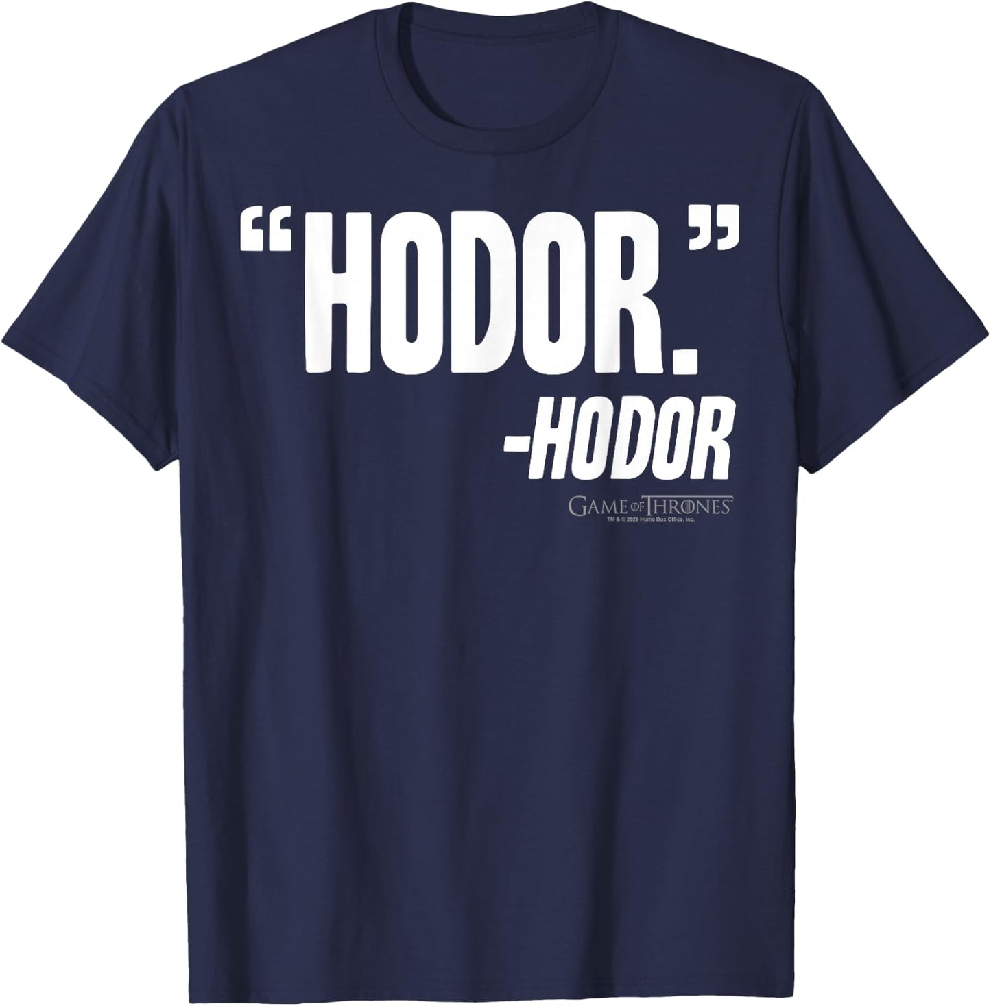 Game Of Thrones Hodor Quote T-Shirt - T-Shirt | Navy