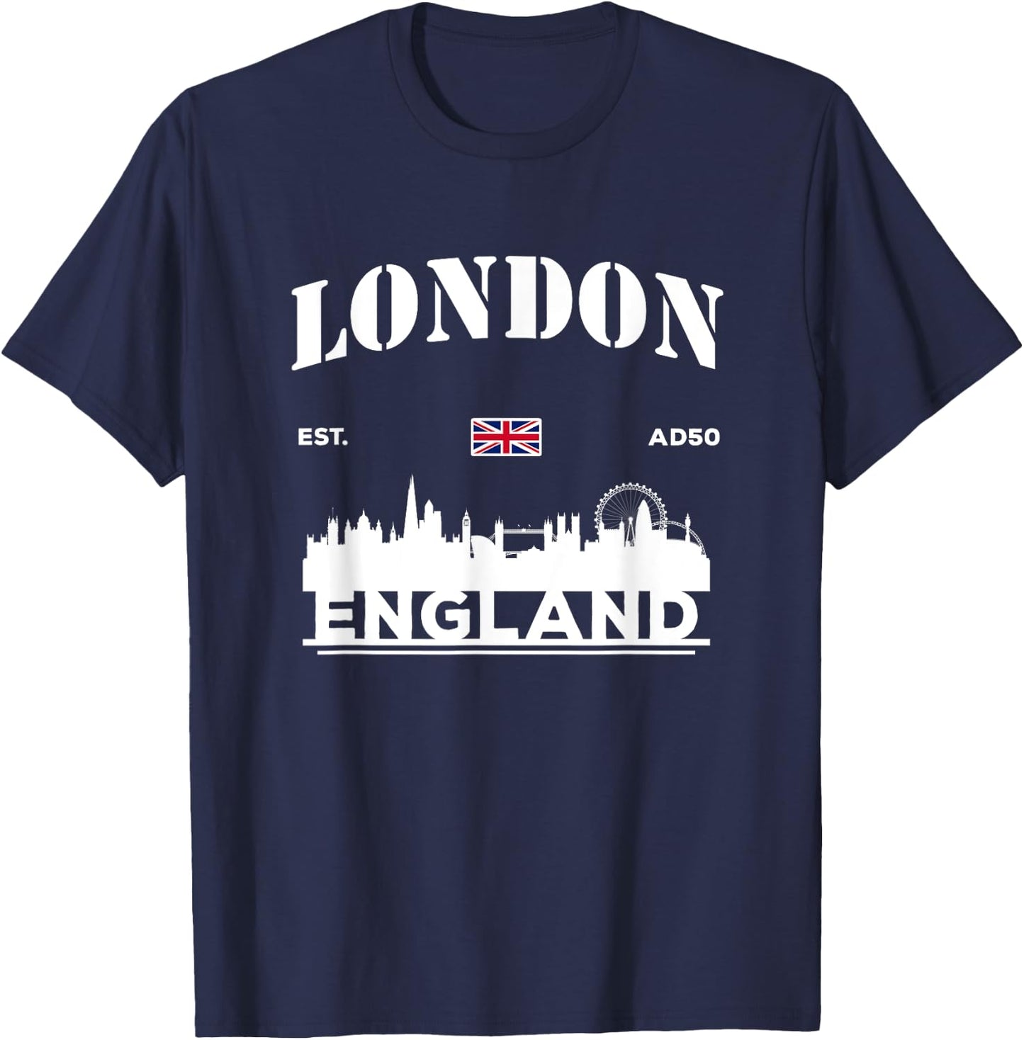 Cool London England City: English / British Travel Souvenir T-Shirt - T-Shirt | Navy
