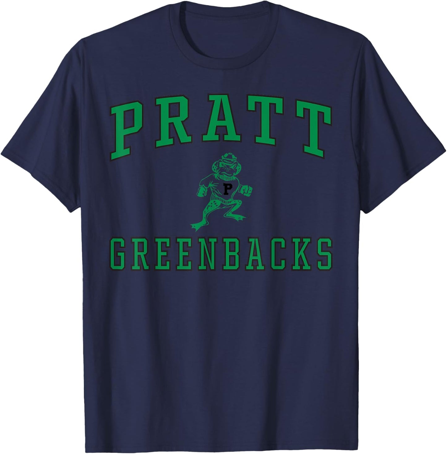 Pratt High School Greenbacks C1 T-Shirt - T-Shirt | Navy