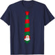 Santa Christmas Tie, Necktie Funny Dress Xmas Graphic T-Shirt - T-Shirt | Navy