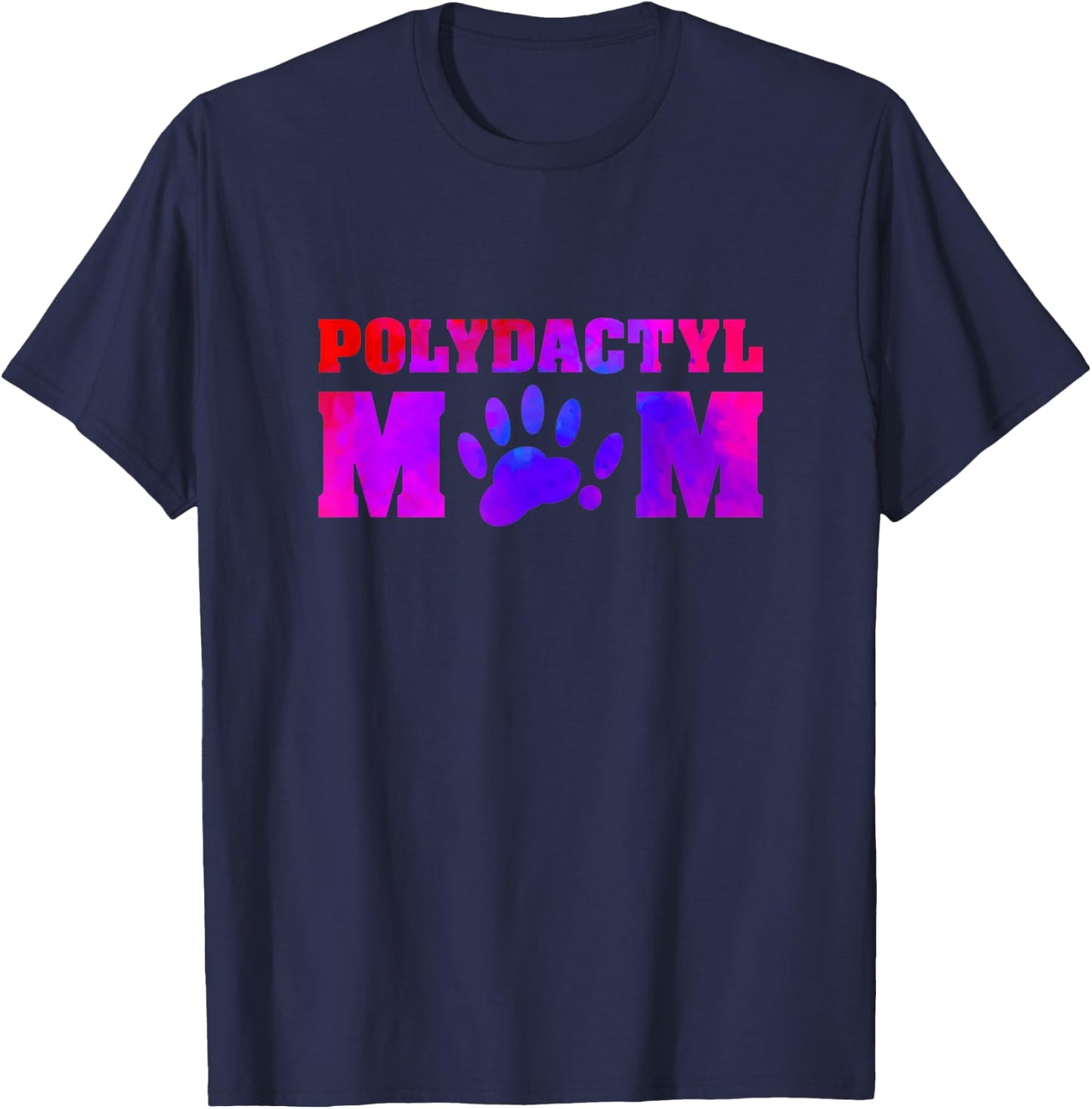 Polydactyl Mom Women Who Love Their Cat T-Shirt - T-Shirt | Navy