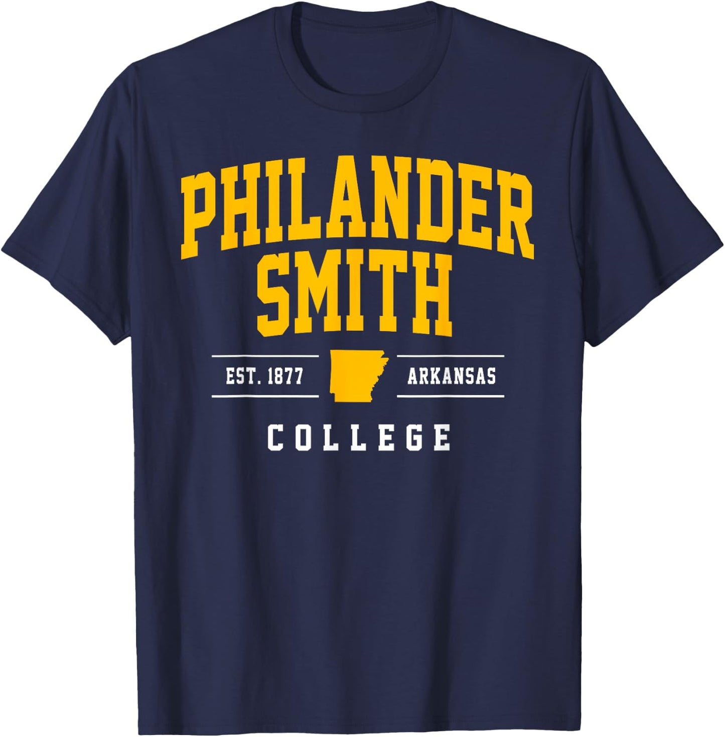Philander Smith College Arch Vintage Design Men Women T-Shirt - T-Shirt | Navy