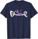 Dragonfly White Ribbon Lung Cancer Survivor Gift Lung Cancer T-Shirt - T-Shirt | Navy