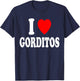 I Heart (Love) Gorditos Chubby Sexy Preference Spanish Cute T-Shirt - T-Shirt | Navy