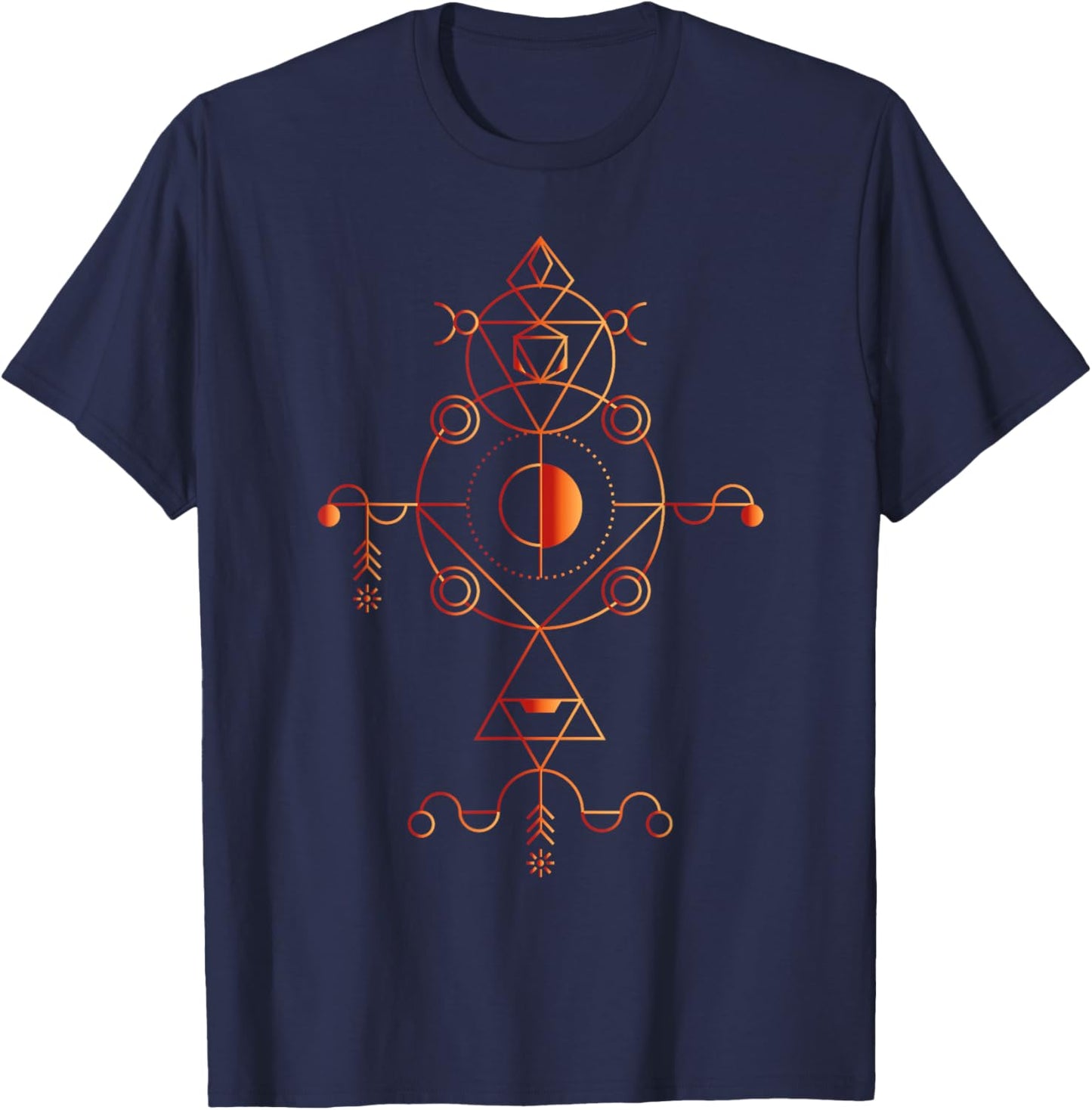 Sacred Geometry Art T-Shirt - T-Shirt | Navy