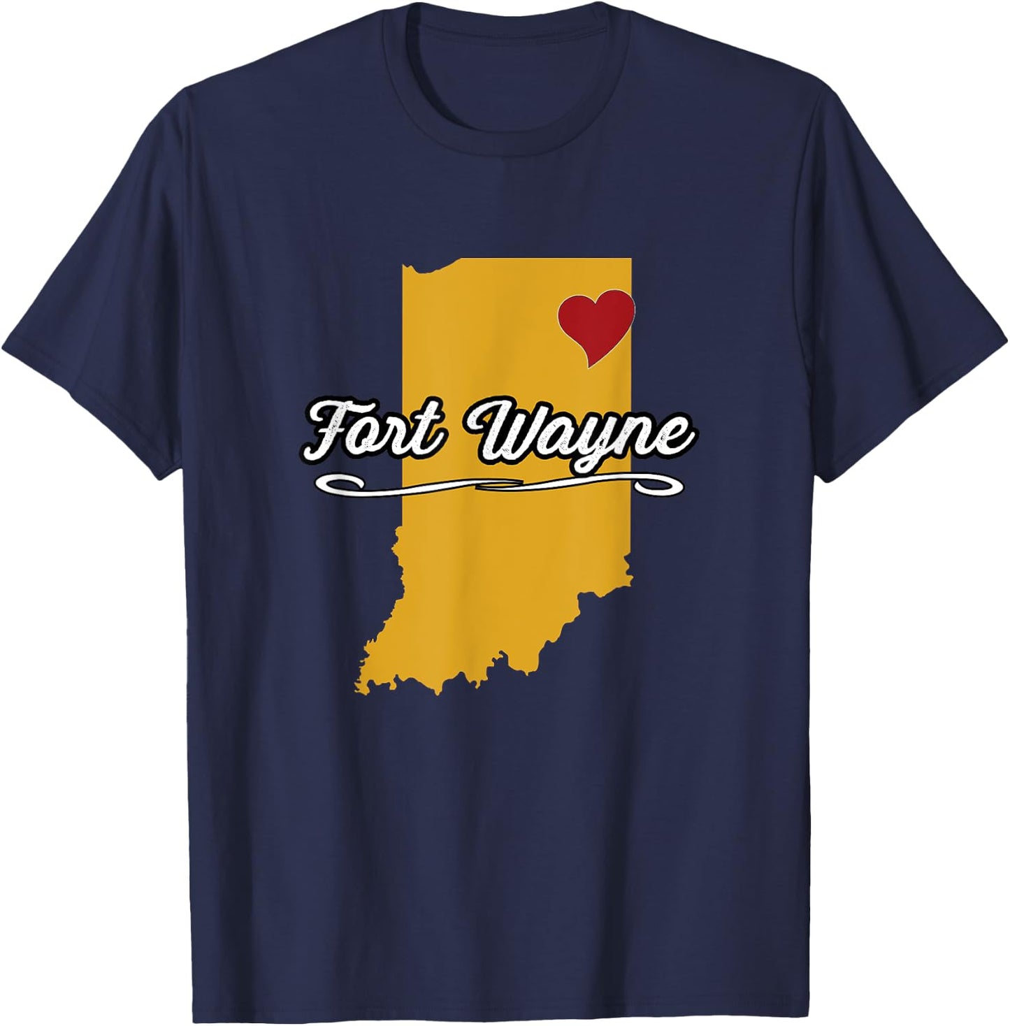 City of Fort Wayne Indiana | Hoosier Novelty Merch Gift T-Shirt - T-Shirt | Navy