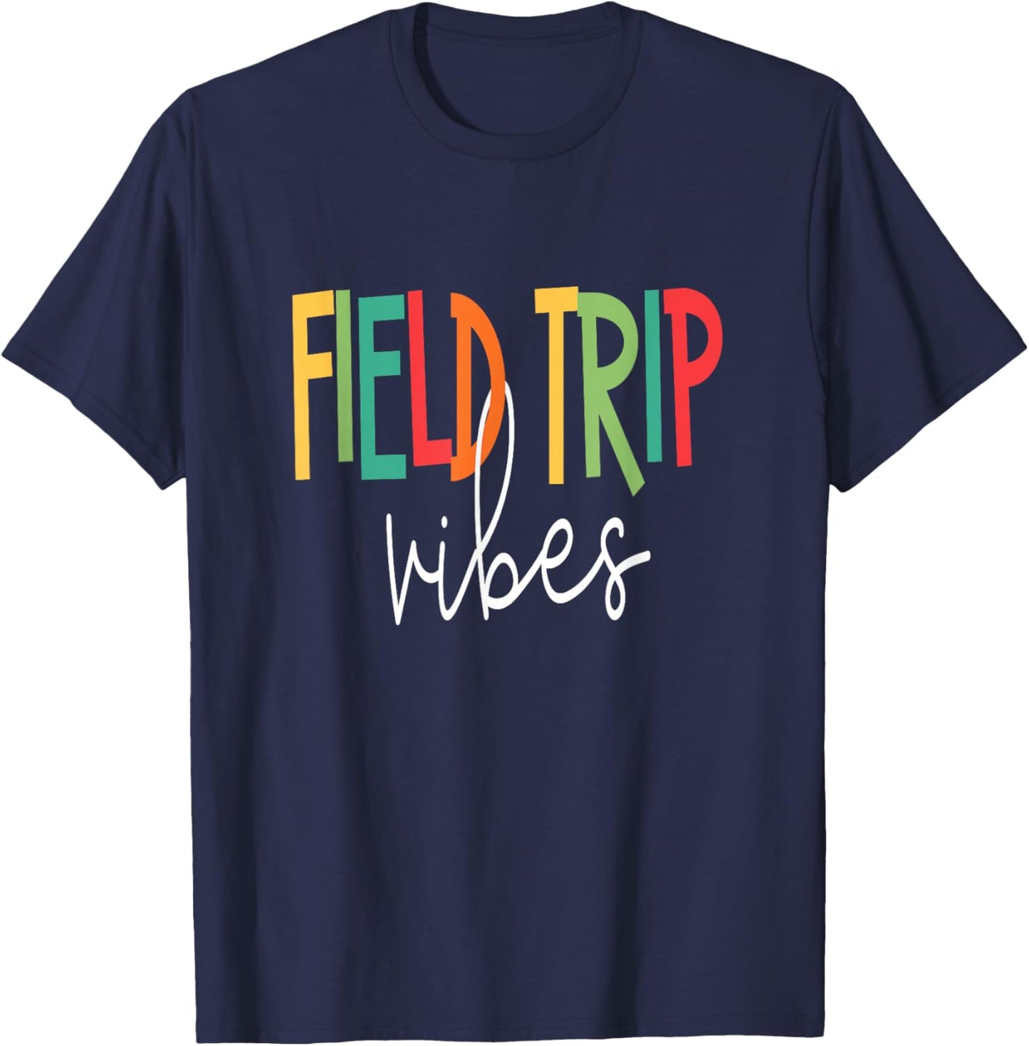 Retro Field Trip Vibes Vintage Field Trip Vibes Teacher Kids T-Shirt - T-Shirt | Navy