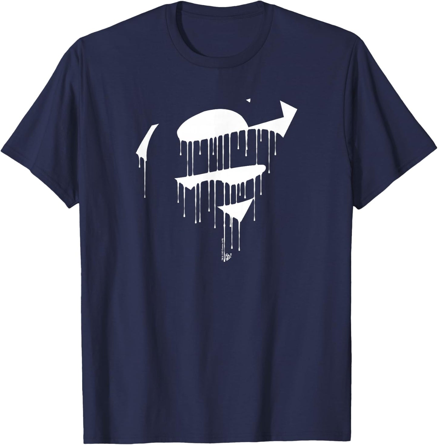 Superman Dripping Shield T-Shirt - T-Shirt | Navy