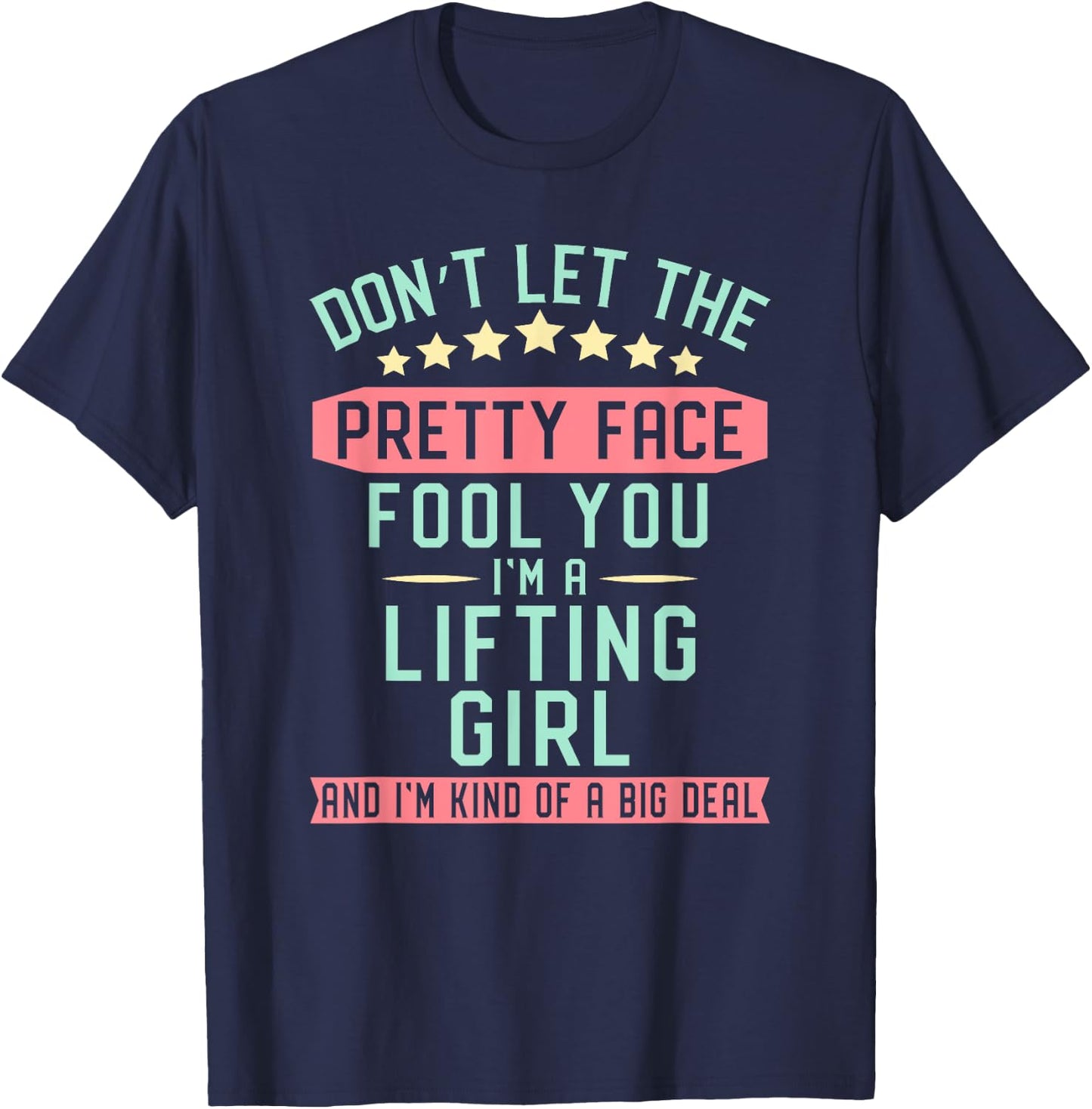 Lifting Girl Fitness Weight Lifter Gift T-Shirt - T-Shirt | Navy