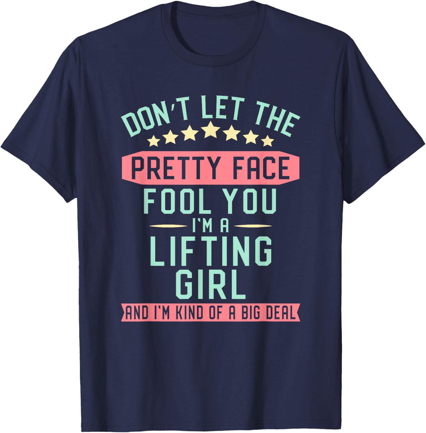 Lifting Girl Fitness Weight Lifter Gift T-Shirt - T-Shirt | Navy