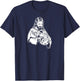 Jesus Holding Goat Baphomet Occult Satanic Tattooed Jesus T-Shirt - T-Shirt | Navy