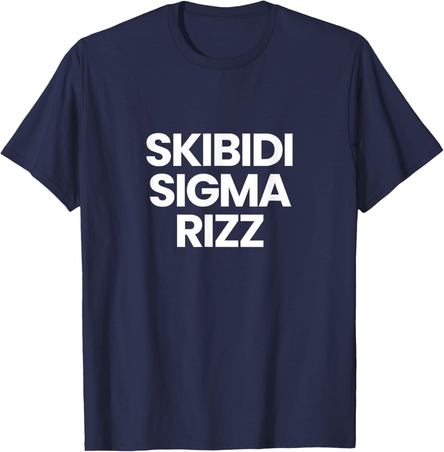 Skibidi Sigma Rizz T-Shirt - T-Shirt | Navy