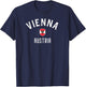 Vienna Austria T Shirt - Austrian Flag Vienna T-Shirt - T-Shirt | Navy