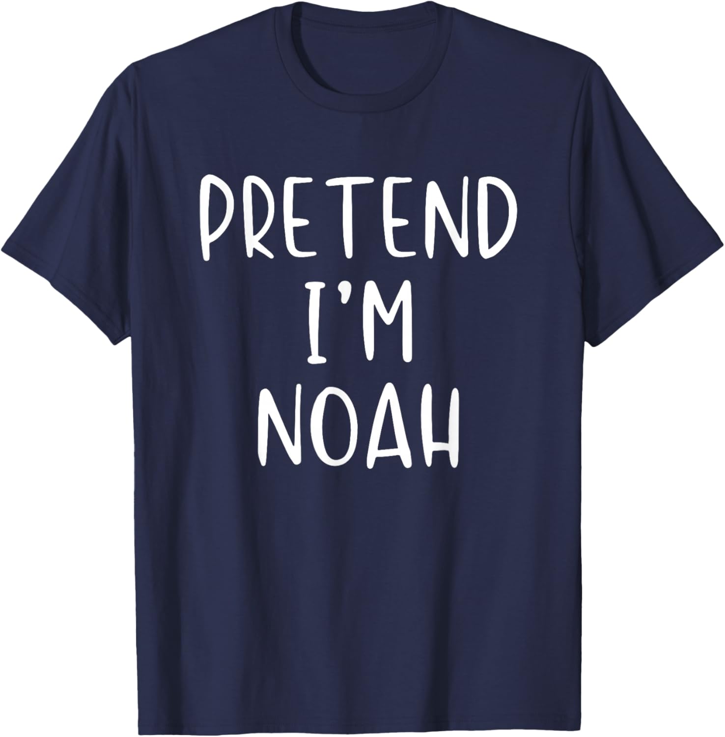 Pretend I'm Noah Costume Halloween Funny Simple Adult Kid T-Shirt - T-Shirt | Navy