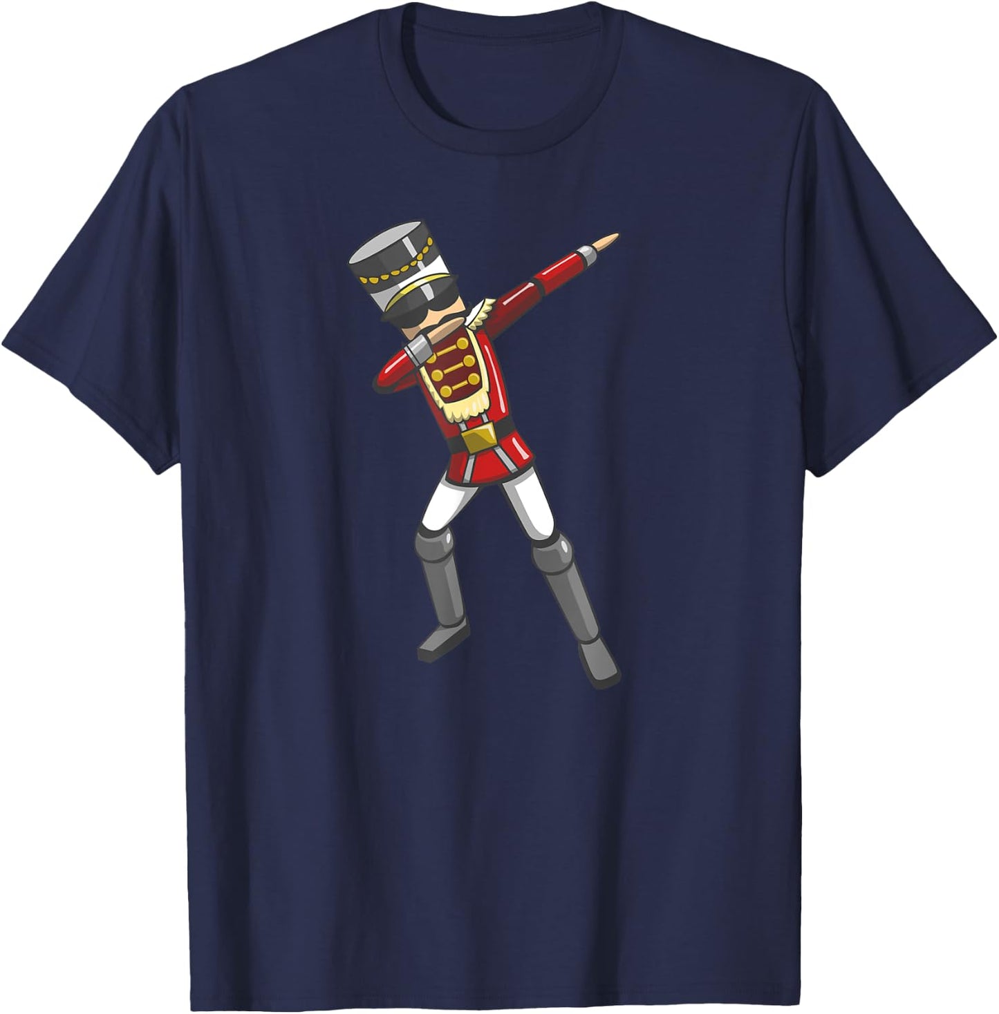 Dabbing Nutcracker Soldier Toy Christmas Dab Dance T-Shirt - T-Shirt | Navy