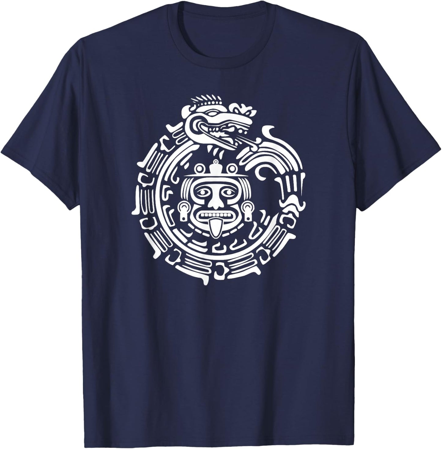 Quetzalcoatl Maya Aztec Ancient Symbol T-Shirt - T-Shirt | Navy