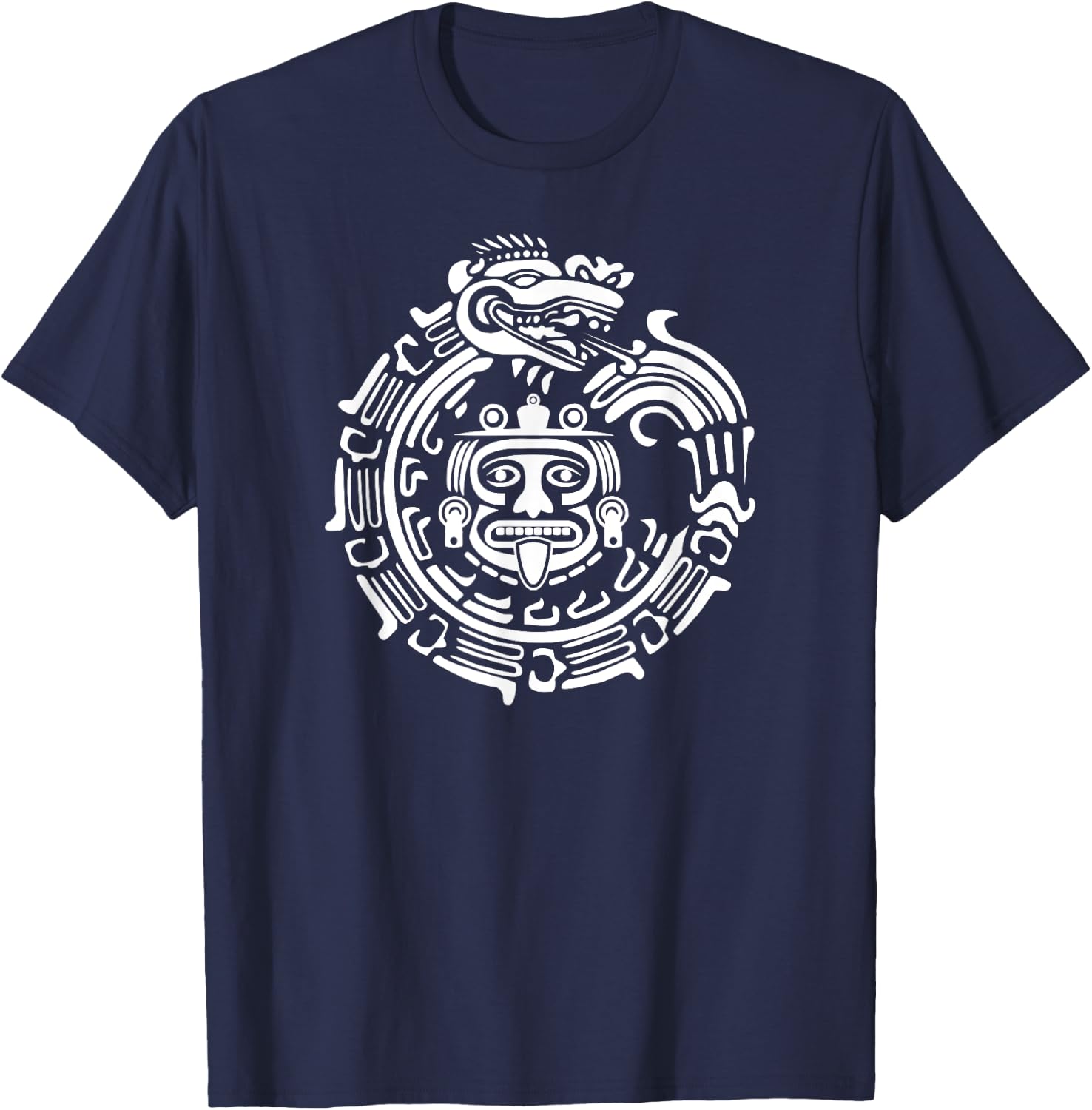Quetzalcoatl Maya Aztec Ancient Symbol T-Shirt - T-Shirt | Navy