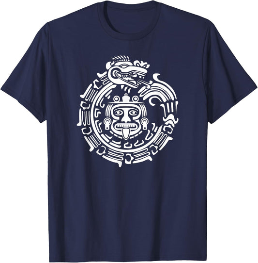 Quetzalcoatl Maya Aztec Ancient Symbol T-Shirt - T-Shirt | Navy